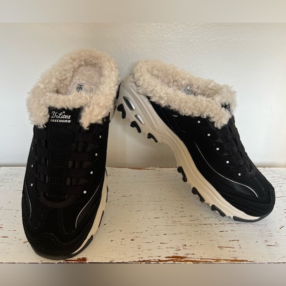 Skechers D'Lites Comfy Step Mule Black - Picture 2 of 7
